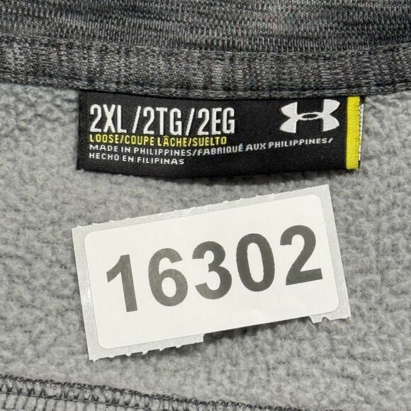 Under Armour Jacket Mens 2XL Gray Storm 1 Full Zip Warm Up Workout Performance - Picture 11 of 11